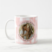 Waterverf Gingham Hearts Moederdag Foto Koffiemok (Links)