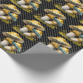 Waterverf Gingham Mushroom Garden Cadeaupapier (Hoek)