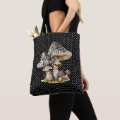 Waterverf Gingham Mushroom Garden Tote Bag (Dichtbij)