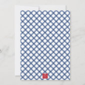 Waterverf Gingham Notenkraker Muis Monogram Wapen Kaart (Achterkant)