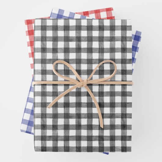 Waterverf Gingham-pakpapier Inpakpapier Vel (In situ)