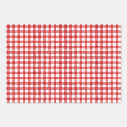 Waterverf Gingham-pakpapier Inpakpapier Vel (Voorkant)