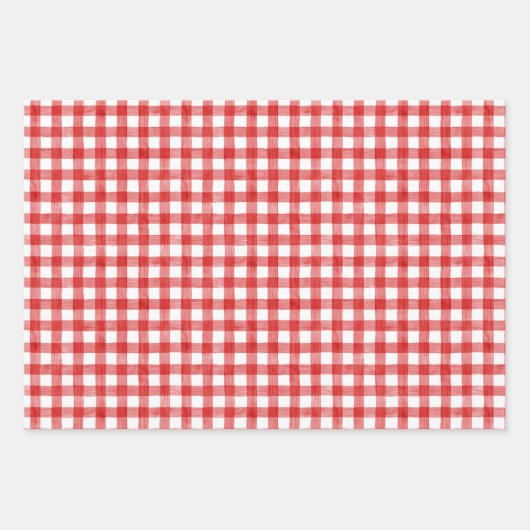Waterverf Gingham-pakpapier Inpakpapier Vel (Voorkant 3)
