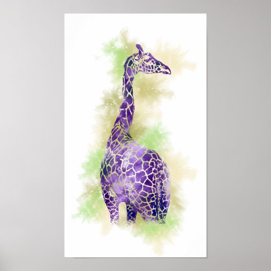 WATERVERF GIRAFFE 1 POSTER (Voorkant)
