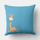 Waterverf Giraffe, Baby shower Safari Animals Kussen (Achterkant)
