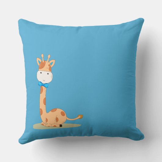 Waterverf Giraffe, Baby shower Safari Animals Kussen (Achterkant)