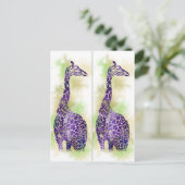 Waterverf Giraffe boekmarkeringen Briefkaart (Staand voorkant)