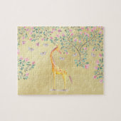 Waterverf Giraffe Butterflies en Blossom Legpuzzel (Horizontaal)