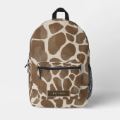 Waterverf Giraffe Dier Print Patroon Aangepast Bedrukte Rugzak (Voorkant)