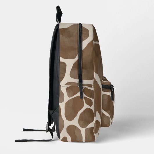 Waterverf Giraffe Dier Print Patroon Aangepast Bedrukte Rugzak (Links)