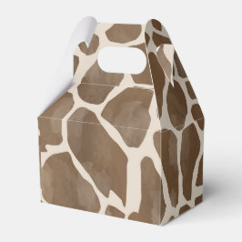 Waterverf Giraffe Dierenprint Patroon Bedankdoosjes