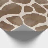 Waterverf Giraffe Dierenprint Patroon Cadeaupapier (Hoek)