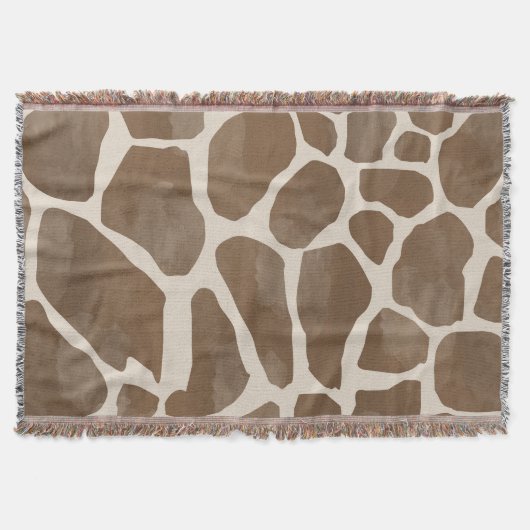 Waterverf Giraffe Dierenprint Patroon Deken (Voorkant)