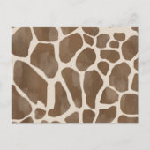 Waterverf Giraffe Dierenprint Patroon Feestdagenkaart (Voorkant)