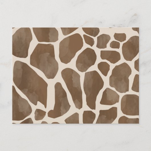 Waterverf Giraffe Dierenprint Patroon Feestdagenkaart (Voorkant)