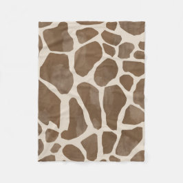 Waterverf Giraffe Dierenprint Patroon Fleece Deken