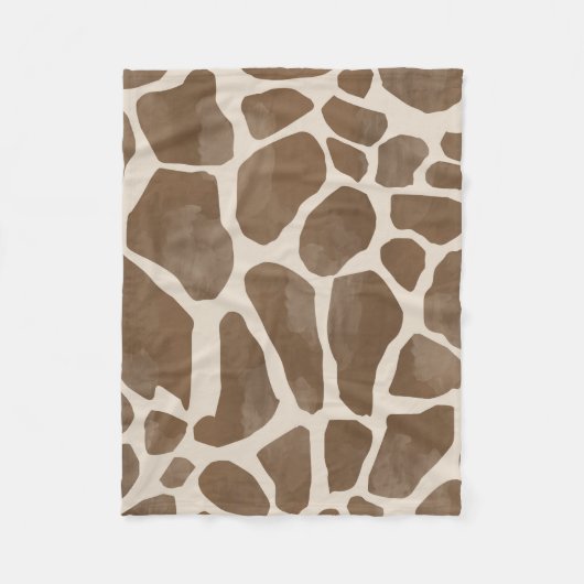 Waterverf Giraffe Dierenprint Patroon Fleece Deken (Voorkant)