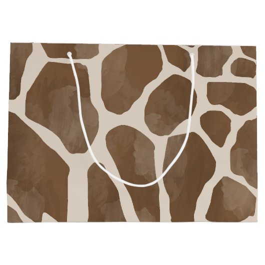 Waterverf Giraffe Dierenprint Patroon Groot Cadeauzakje (Achterkant)