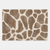 Waterverf Giraffe Dierenprint Patroon Inpakpapier Vel (Voorkant 3)