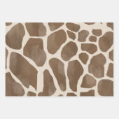 Waterverf Giraffe Dierenprint Patroon Inpakpapier Vel (Voorkant 2)
