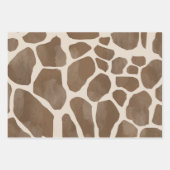 Waterverf Giraffe Dierenprint Patroon Inpakpapier Vel (Voorkant)