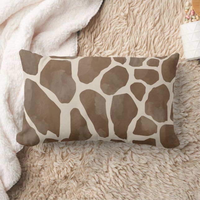 Waterverf Giraffe Dierenprint Patroon Kussen (Deken)