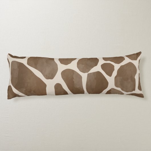 Waterverf Giraffe Dierenprint Patroon Lichaamskussen (Achterkant)
