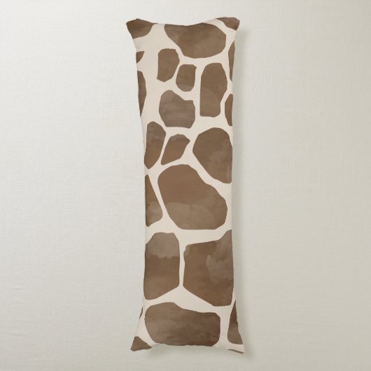 Waterverf Giraffe Dierenprint Patroon Lichaamskussen (Voorkant Verticaal)