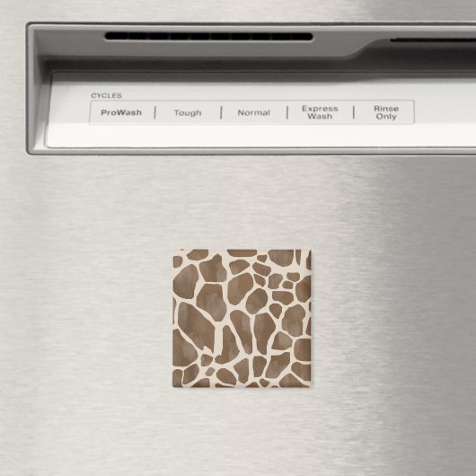 Waterverf Giraffe Dierenprint Patroon Magneet (Insitu (Vaatwasser))