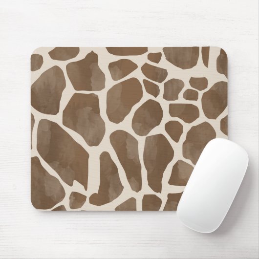 Waterverf Giraffe Dierenprint Patroon Muismat (Met muis)