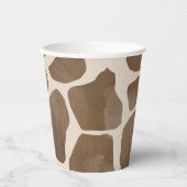 Waterverf Giraffe Dierenprint Patroon Papieren Bekers (Voorkant)
