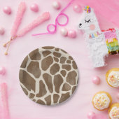 Waterverf Giraffe Dierenprint Patroon Papieren Bordje (Feest)