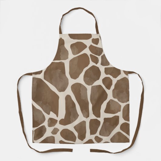 Waterverf Giraffe Dierenprint Patroon Schort (Voorkant)