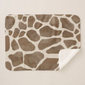 Waterverf Giraffe Dierenprint Patroon Sherpa Deken (Voorkant (horizontaal))