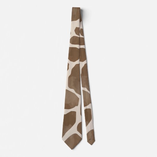Waterverf Giraffe Dierenprint Patroon Stropdas (Voorkant)