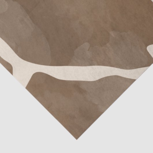 Waterverf Giraffe Dierenprint Patroon Tissuepapier (Detail)