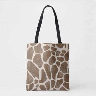 Waterverf Giraffe Dierenprint Patroon Tote Bag