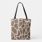 Waterverf Giraffe Dierenprint Patroon Tote Bag (Achterkant)