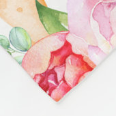 Waterverf Giraffe Floral Girl op persoonlijke tite Fleece Deken (Hoek)