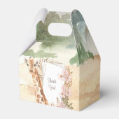 Waterverf Giraffe in Afrikaanse Savannah Hartelijk Bedankdoosjes (Achterkant)