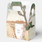 Waterverf Giraffe in Afrikaanse Savannah Hartelijk Bedankdoosjes (Geopend)