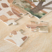 Waterverf Giraffe in de Kinder Afrikaanse Savannah Legpuzzel (Zijkant)