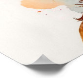 Waterverf Giraffe Kinder kinderkamer schilderij Poster (Hoek)