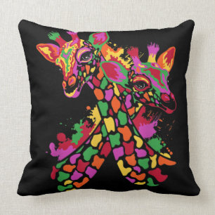 Waterverf Giraffe Lover Funny Giraffe Print Kussen