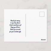 Waterverf Giraffe Moeder & Baby Dank u Briefkaart (Achterkant)