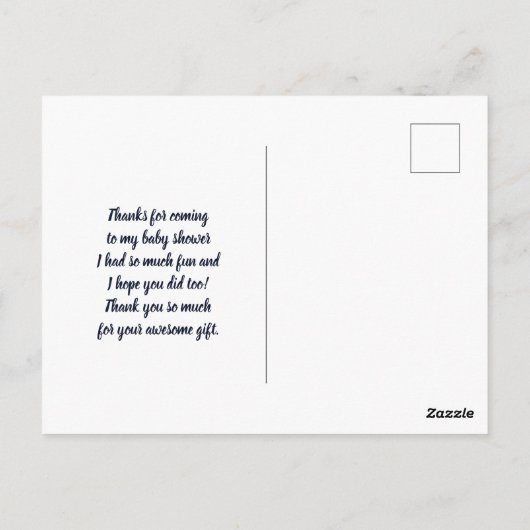 Waterverf Giraffe Moeder & Baby Dank u Briefkaart (Achterkant)