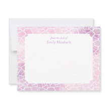 Waterverf Giraffe Patroon Personaliseer Stationery