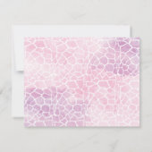 Waterverf Giraffe Patroon Personaliseer Stationery Kaart (Achterkant)