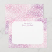 Waterverf Giraffe Patroon Personaliseer Stationery Kaart (Voorkant / Achterkant)