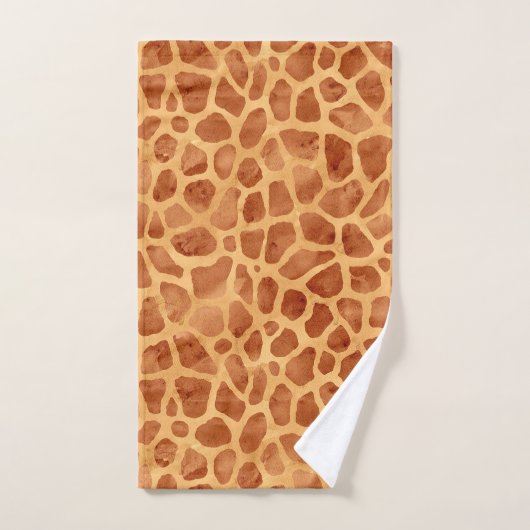 Waterverf Giraffe Print Bad Handdoek (Handdoek)
